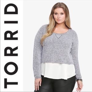 Torrid Slub Knit Cropped Sweater